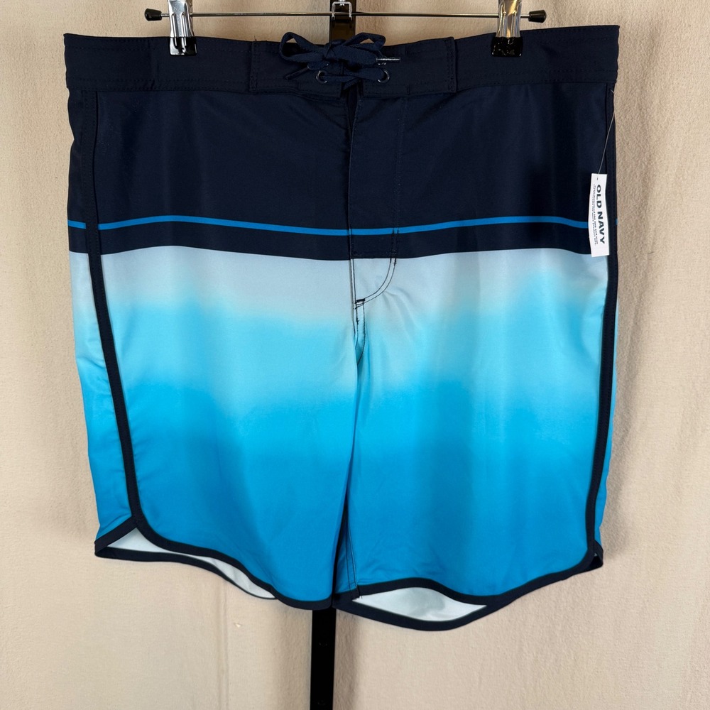 Old Navy Mens Blue Ombre Board Shorts Swim Trunks‎ Size 33 665115-00-1